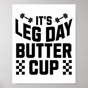 Poster Poids Bodybuilding Gym Motivation It's Leg