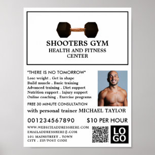 Poster Poids de Dumbbell, Entraîneur personnel, Publicité