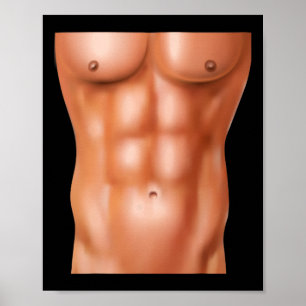 Poster Poids de la musculation de la musculation six pack