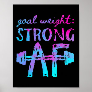 Poster Poids De L'Objectif Forte Motivation De L'Exercice