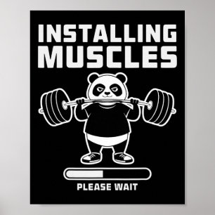 Poster Poids Installation Muscle Workout Pun Gym We