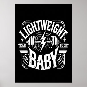 Poster Poids léger bébé - Bodybuilding Gym Motivational