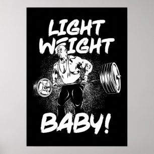 Poster Poids Léger Bébé - Gym entraînement Bodybuilding P