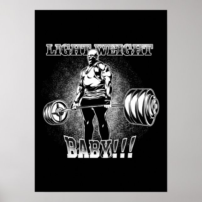 Poster Poids léger bébé - Gym entraînement Motivationnel (Devant)