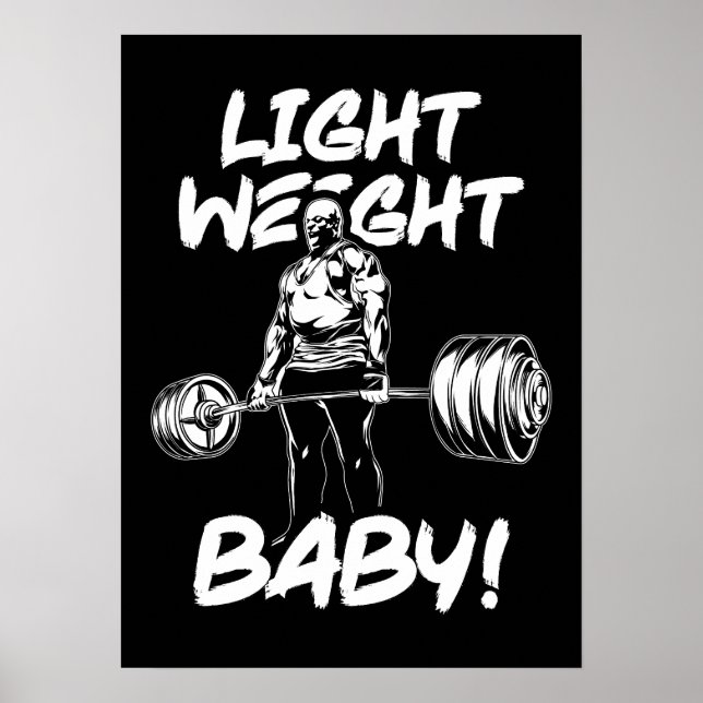 Poster Poids léger bébé - Gym entraînement Motivationnel (Devant)