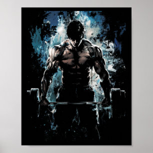 Poster Poids Muscle Fitness Fitness Fitness Force d'entra