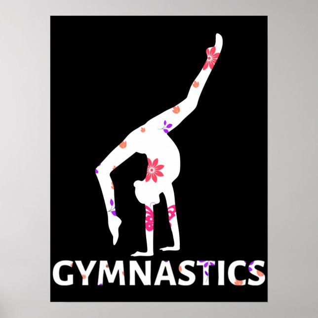 Poster Poignée d'alimentation à fleurs de gymnastique (Devant)