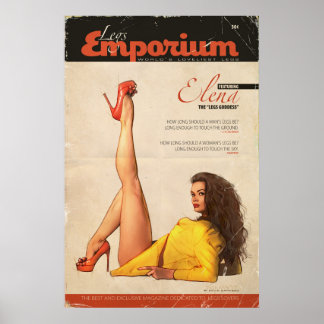 Poster Poignée de couverture fille "La déesse des jambes"