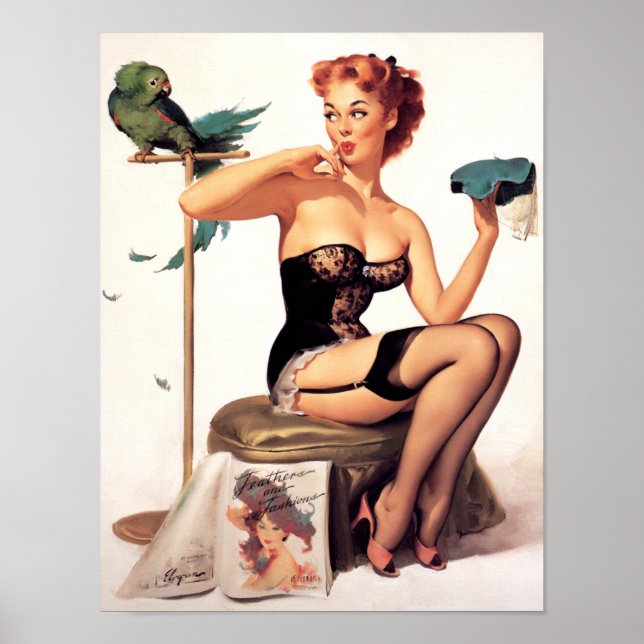 Poster Poignée de perroquet vers le haut (Devant)