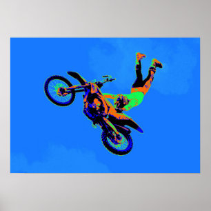 Poster Poignée volant - Motocross Stunt Freestyle