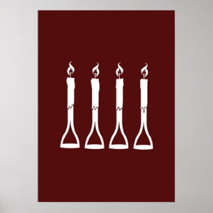 Poster Poignées de fourche ou quatre bougies