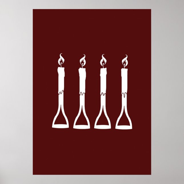 Poster Poignées de fourche ou quatre bougies (Devant)