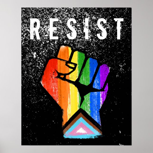 Poster Poing de la fierté progressiste (Devant)