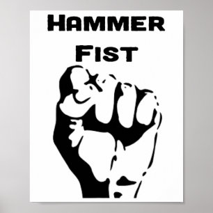 Poster Poing de marteau de boxe