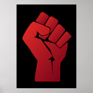 Poster Poing rouge augmenté de gradient
