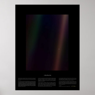 Poster Point bleu pâle Nasa x Carl Sagan