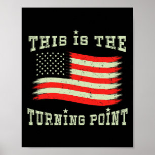 Poster Point de changement patriotique américain Drapeau 