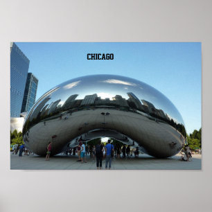 Poster Point de repère de la fève de Chicago