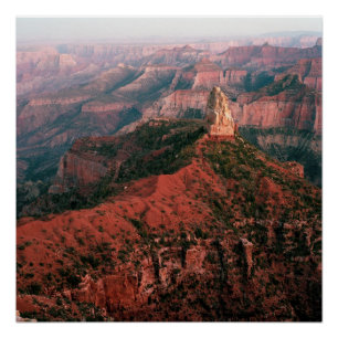 Poster Point impérial et bâti Hayden au coucher du sole