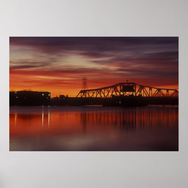 Poster Point Street Bridge Sunrise (Devant)