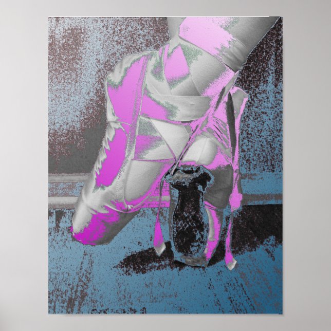 Poster Pointe Chaussures Danse Ballet (Devant)