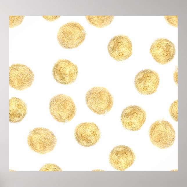 Poster Pointe Polka Dorée Tirée (Devant)