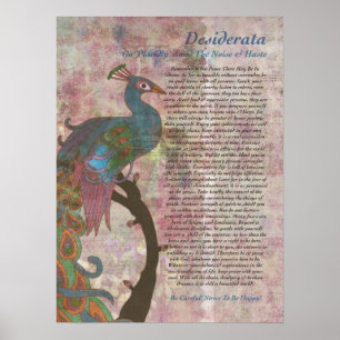 Poster Pointeur de paon à Desiderata