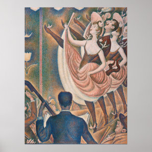 Poster Pointilliste néo-impressionniste Can-can Seurat
