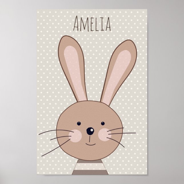 Poster Points Beige Bunny Brown (Devant)