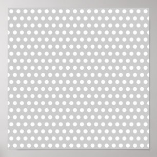 Poster Points blancs sur gris clair