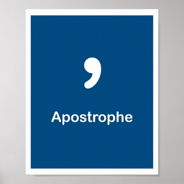 Poster Points de ponctuation - Apostrophe (Devant)