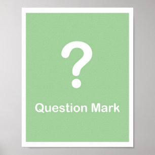Poster Points de ponctuation - Point de question