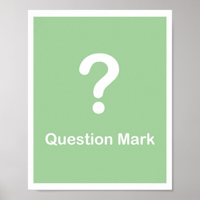 Poster Points de ponctuation - Point de question (Devant)