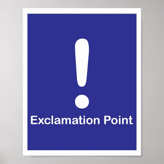 Poster Points de ponctuation - Point d'exclamation (Devant)