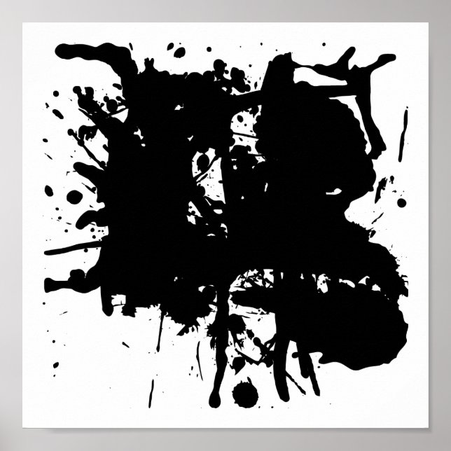 Poster Points noirs Abstraits modernes (Devant)