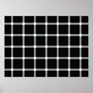 Poster Points noirs clignotants - Illusion optique