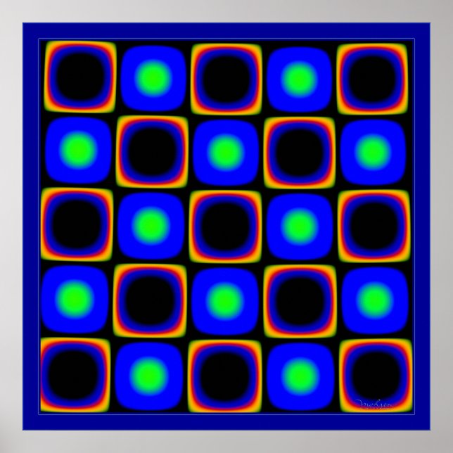 Poster Points verts scintillants (Devant)