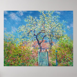 Poster poirier en fleurs, Monet