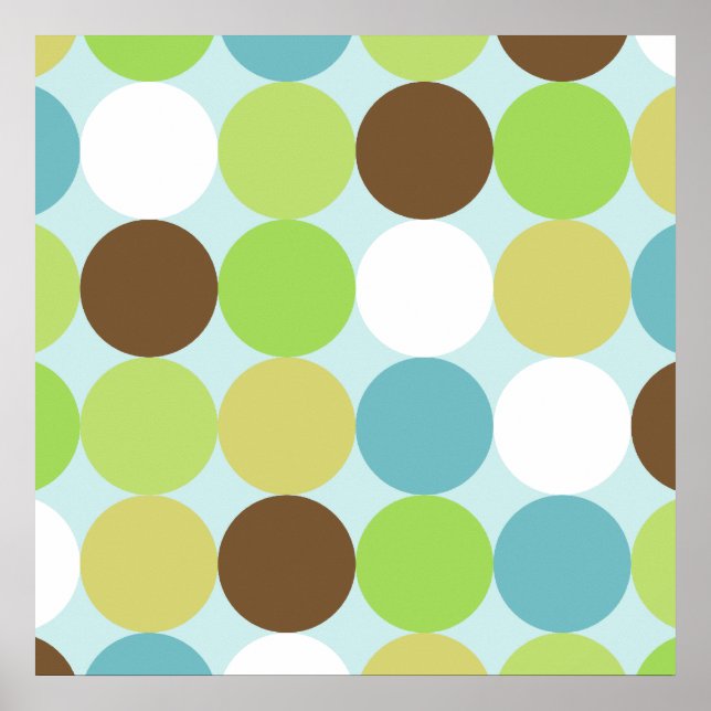 Poster pois bleu Brown (Devant)