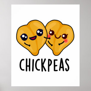 Poster Pois Chick Funky Food Pun