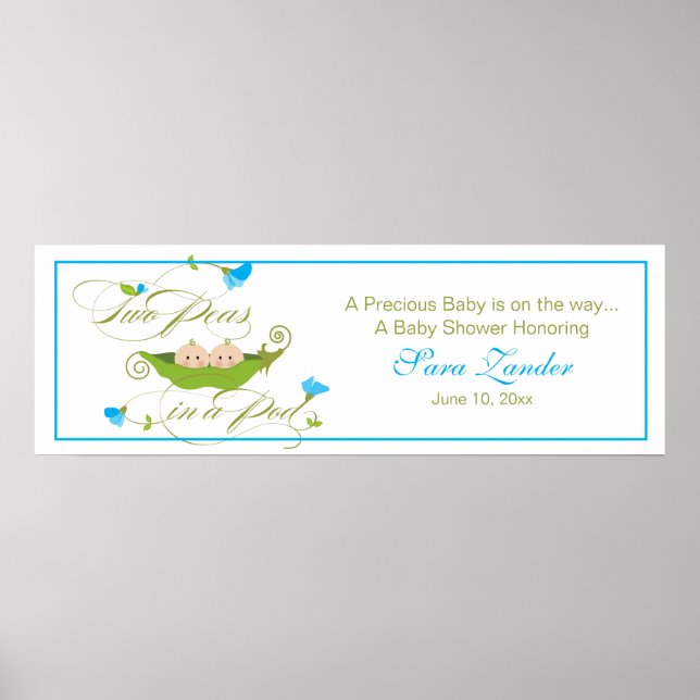 Poster Pois jumeaux dans un pois | Bannière Ping (Devant)