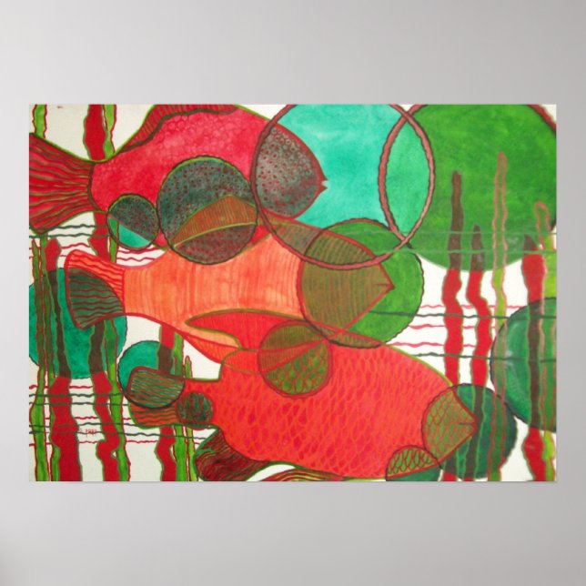 Poster Poisson Abstrait (Devant)