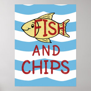 Poster Poisson et chips