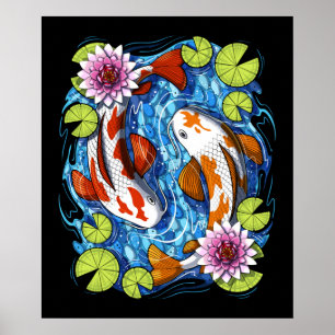 Poster Poisson japonais Koi