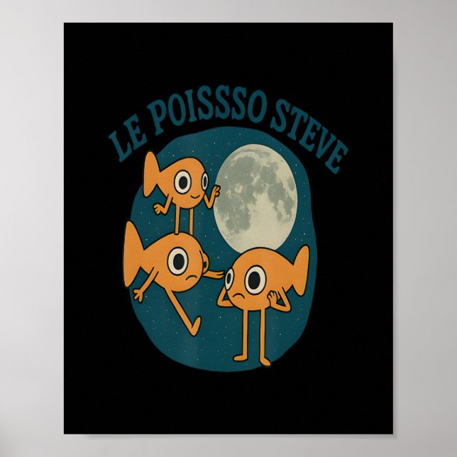 Poster Poisson Le Poisson Steve Funny Fish (Devant)