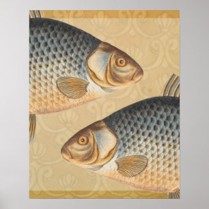 Poster Poisson+oeuvre+design+pêche+poissonneux