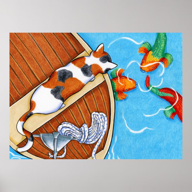 Poster Poisson perroquet : Crayon couleur encre dessin pa (Devant)