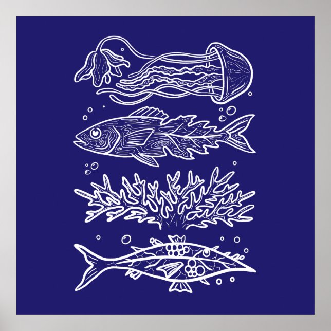 Poster Poisson Profond et Étrange (Devant)