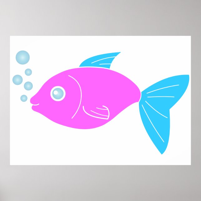 Poster Poisson rose (Devant)