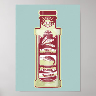Poster Poisson sauce pop art